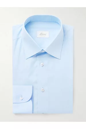 BRIONI Hemd aus hellblauer Baumwollpopeline - Men - - EU 43