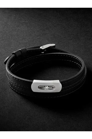 MESSIKA My Move Armband aus Leder und Weißgold mit Diamant - Men - - L