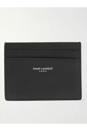 Saint Laurent Kartenetui aus genarbtem Leder mit Logoprint - Men