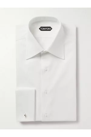 Tom Ford Smokinghemd aus Baumwoll-Piqué mit Umschlagmanschette - Men - - EU 41