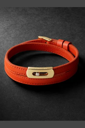 MESSIKA My Move Armband aus Leder mit Gold und Diamanten - Men - - L
