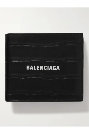 Balenciaga Portemonnaie aus Leder mit Krokodileffekt und Logoprint - Men