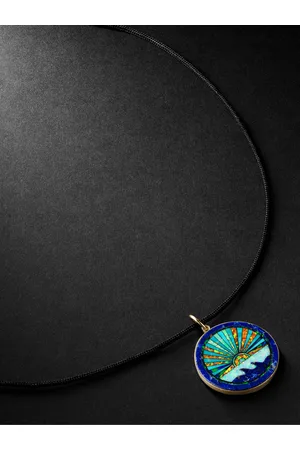 JACQUIE AICHE Kette aus Kordel mit Details aus Gold und mehreren Steinen - Men