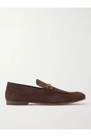 Gucci Jordaan Loafers aus Veloursleder mit „Horsebit“-Detail - Men - - UK 6