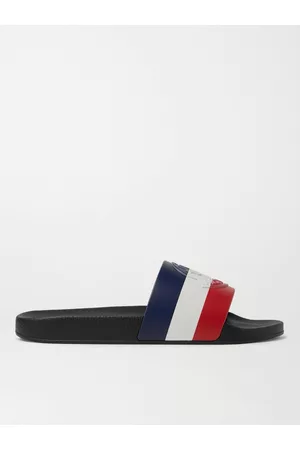 Moncler Basile Pantoletten aus Gummi mit Logoprägung und Streifen - Men - - EU 40