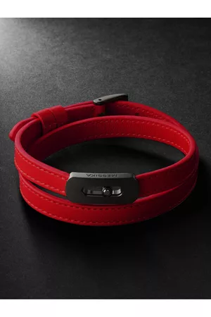 MESSIKA My Move Armband aus Leder und geschwärztem Titan mit Diamant - Men - - L