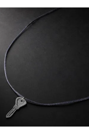 CAROLINA BUCCI Key Anhängerkette aus Weißgold und Lurex® - Men