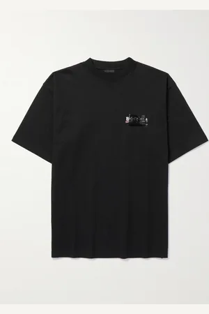 Balenciaga Gaffer Oversized-T-Shirt aus Baumwoll-Jersey mit Logostickerei und Applikation - Men - - S
