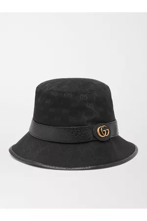 Gucci Fischerhut aus Canvas mit Lederbesatz und Monogramm - Men - - S