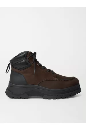 Moncler Ulderic Stiefel aus Nubukleder mit Shearling-Futter und Lederbesätzen - Men - - EU 41