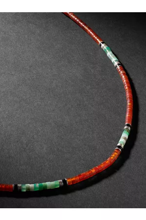 M. COHEN Sonoran Kette aus Kordel mit Zierperlen aus mehreren Steinen und Details aus Sterlingsilber - Men