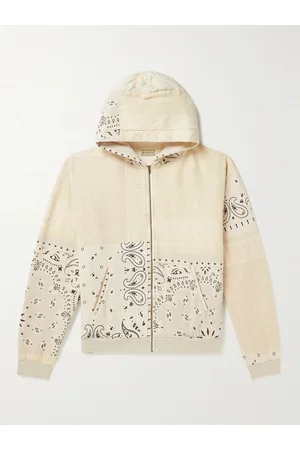 KAPITAL Kapuzenjacke aus bedrucktem Baumwoll-Jersey mit Reißverschluss und Shell-Besatz - Men - - 2