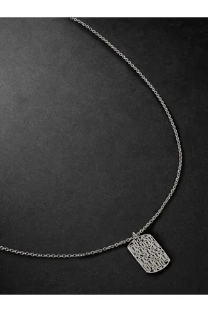 Suzanne Kalan Anhängerkette aus 18 Karat Weißgold mit Diamanten - Men