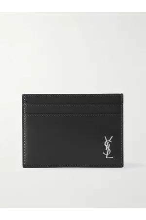 Saint Laurent Logo-Appliquéd Full-Grain Leather Cardholder - Men