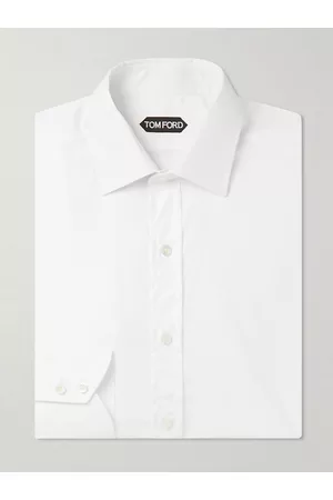 Tom Ford Hemd aus Baumwollpopeline mit Cutaway-Kragen - Men - - EU 43