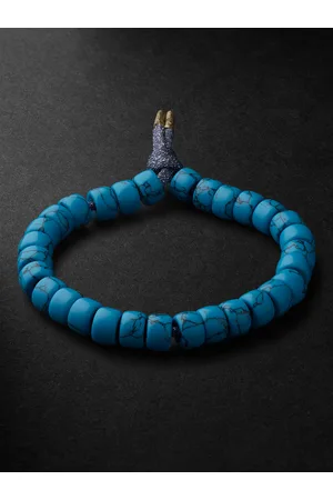 CAROLINA BUCCI Forte Beads Armband mit Türkisen und Details aus geschwärztem Gold - Men