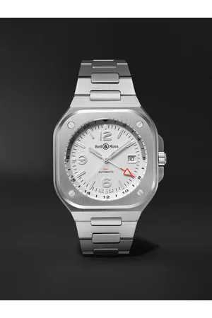 Bell & Ross BR 05 GMT Automatic 41 mm Uhr aus Edelstahl, Ref.-Nr. BR05G-SI-ST/SST - Men
