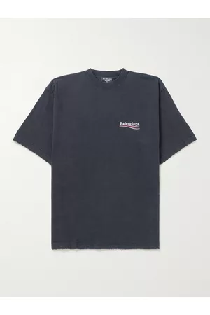 Balenciaga Oversized-T-Shirt aus Baumwoll-Jersey mit Logostickerei - Men - - XS