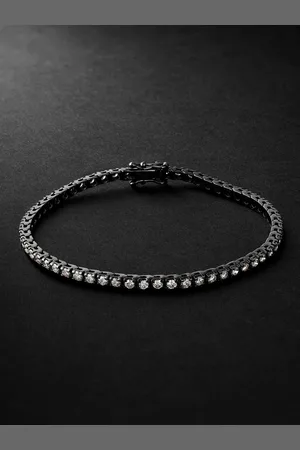 KOLOURS JEWELRY Spectra Tennisarmband aus 14 Karat geschwärztem Gold mit Diamanten - Men - - 18