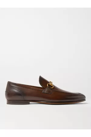 Gucci Jordaan Loafers aus brüniertem Leder mit „Horsebit“-Detail - Men - - UK 5