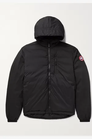 Canada Goose Lodge schmal geschnittene Daunenjacke aus gestepptem Nylon-Ripstop mit Kapuze und Print - Men - - M