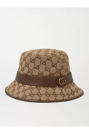 Gucci Fischerhut aus Canvas mit Lederbesatz und Monogramm - Men - - S