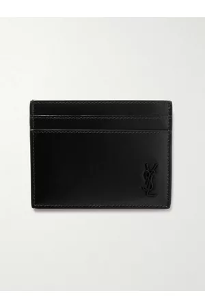 Saint Laurent Cassandre Kartenetui aus Leder mit Logoapplikation - Men