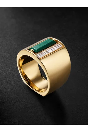 Suzanne Kalan Ring aus 18 Karat Gold mit Malachit und Diamanten - Men - - 9