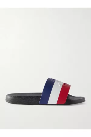 Moncler Basile gestreifte Pantoletten aus Gummi mit Logoprägung - Men - - EU 41