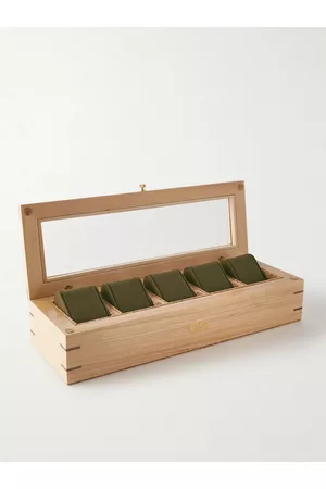 Wolf Analog/Shift Flatiron II Kasten für fünf Uhren aus Ahorn- und Walnussholz - Men