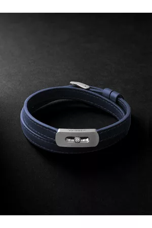MESSIKA My Move Armband aus Leder und gebürstetem Titan mit Diamant - Men - - L
