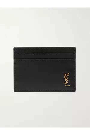 Saint Laurent Kartenetui aus Leder mit Logoapplikation - Men