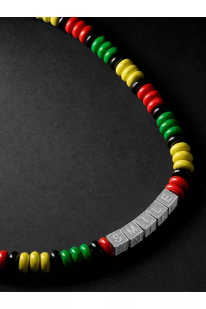 Lauren Rubinski Jamaica Kette mit Details aus Silber und emaillierten Zierperlen - Men