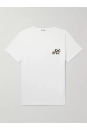 Moncler T-Shirt aus Baumwoll-Jersey mit Logoapplikation - Men - - M