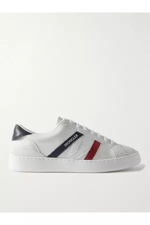 Moncler Monaco M Sneakers aus Leder mit Streifen - Men - - EU 41.5
