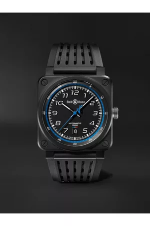Bell & Ross BR 03-92 A522 42 mm Uhr aus Keramik mit automatischem Aufzug und Kautschukarmband in limitierter Auflage, Ref.-Nr.: BR0392-A522-CE/SRB - Men
