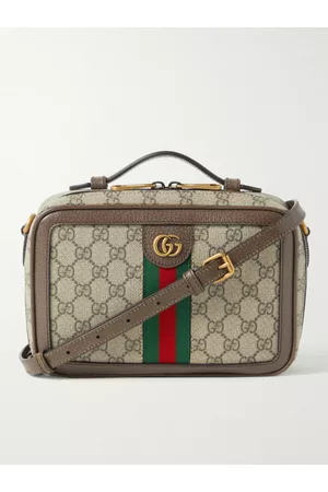 Gucci Ophidia Small Schultertasche aus beschichtetem Canvas mit Logomuster und Lederbesatz - Men