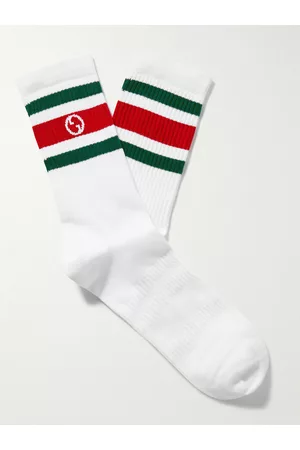Gucci Socken aus einer gerippten Baumwollmischung mit Intarsienlogomotiv und Streifen - Men - - S