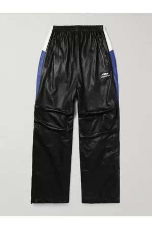 Balenciaga Gerade geschnittene Jogginghose aus Leder mit Streifen - Men - - IT 46