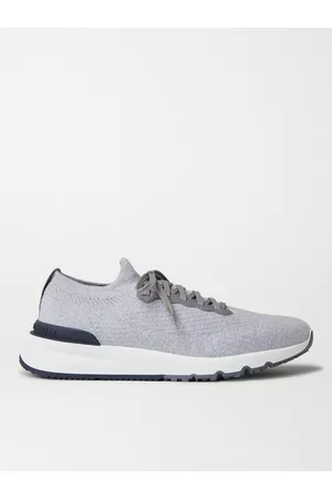 Brunello Cucinelli Sneakers aus Stretch-Strick mit Lederbesätzen - Men - - EU 40