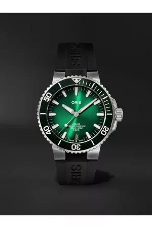 Oris Aquis 43,5 mm Uhr aus Edelstahl mit automatischem Aufzug und Kautschukarmband, Ref.-Nr.: 01 400 7763 4157-07 4 24 74EB - Men
