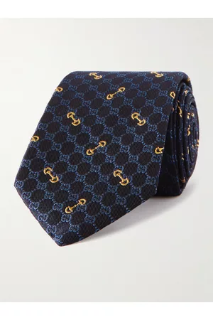 Gucci Krawatte aus Seiden-Jacquard mit Logostickereien, 7 cm - Men