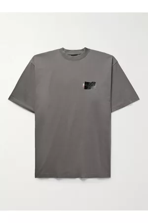 Balenciaga Gaffer Oversized-T-Shirt aus Baumwoll-Jersey mit Logostickerei und Applikation - Men - - S