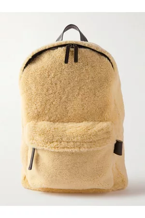 Bottega Veneta Rucksack aus Shearling mit Lederbesätzen - Men