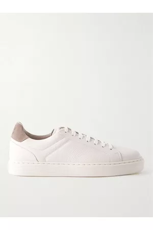 Brunello Cucinelli Sneakers aus vollnarbigem Leder mit Velourslederbesatz - Men - - EU 42
