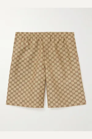 Gucci Weit geschnittene Shorts aus einer Leinenmischung mit Logomuster - Men - - IT 50
