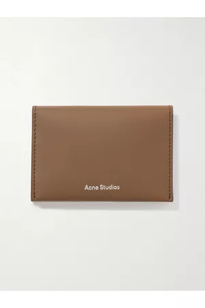 Acne Studios Aufklappbares Kartenetui aus Leder mit Logoprint - Men
