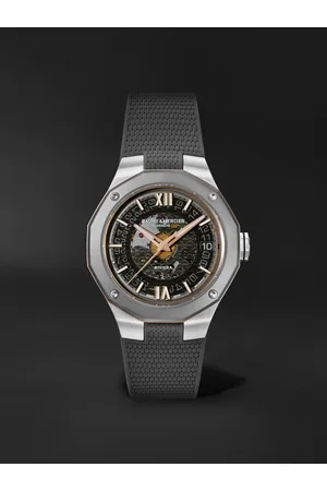 Baume & Mercier Riviera 39 mm Uhr aus Edelstahl und Titan mit automatischem Aufzug und Kautschukarmband, Ref.-Nr.: 10720 - Men