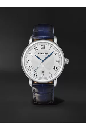 Montblanc Star Legacy 42 mm Uhr aus Edelstahl mit automatischem Aufzug und Alligatorlederarmband, Ref.-Nr.: 131209 - Men