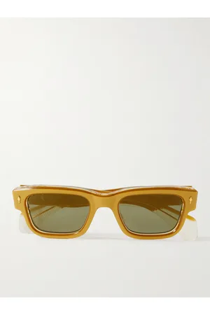 JACQUES MARIE MAGE Jeff Sonnenbrille mit eckigem Rahmen aus Azetat und goldfarbenen Details - Men